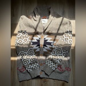 Native American print cardigan